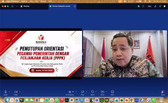 Penutupan Orientasi PPPK di Lingkungan Bawaslu Provinsi dan Bawaslu Kabupaten/Kota se-Provinsi Bali, Kamis (23/7/2026).