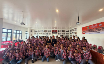 Sosialisasi kepada 55 orang Pasukan Pengibar Bendera Pusaka (Paskibraka), Rabu (29/7/2026).