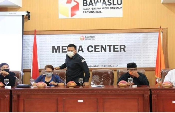 Bawaslu Tabanan menghadiri undangan  “Rapat Kerja Penyamaan Persepsi Penanganan Pelanggaran Untuk Pe