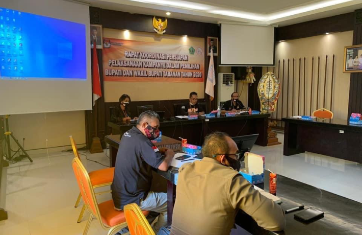 Mengahdiri Rapat Koordinasi Persiapan Pelaksanaan Kampanye dalam Pemilihan Bupati dan Wakil Bupati T