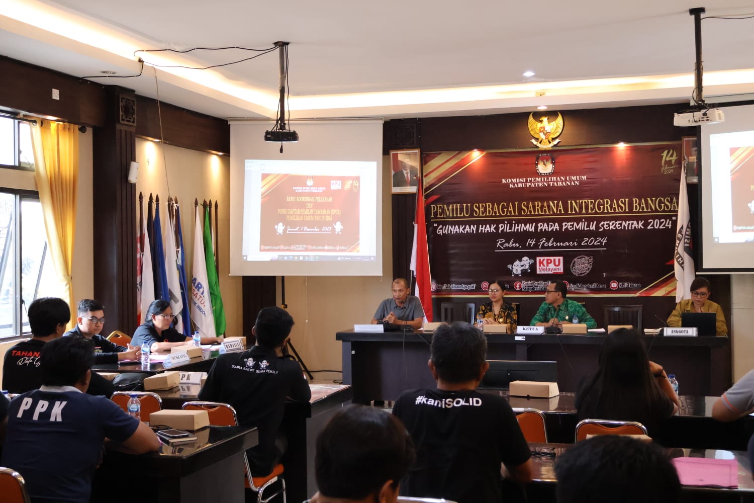 Bawaslu Tabanan menghadiri Rapat Koordinasi Pelayanan & Posko DPTb Pemilu 2024