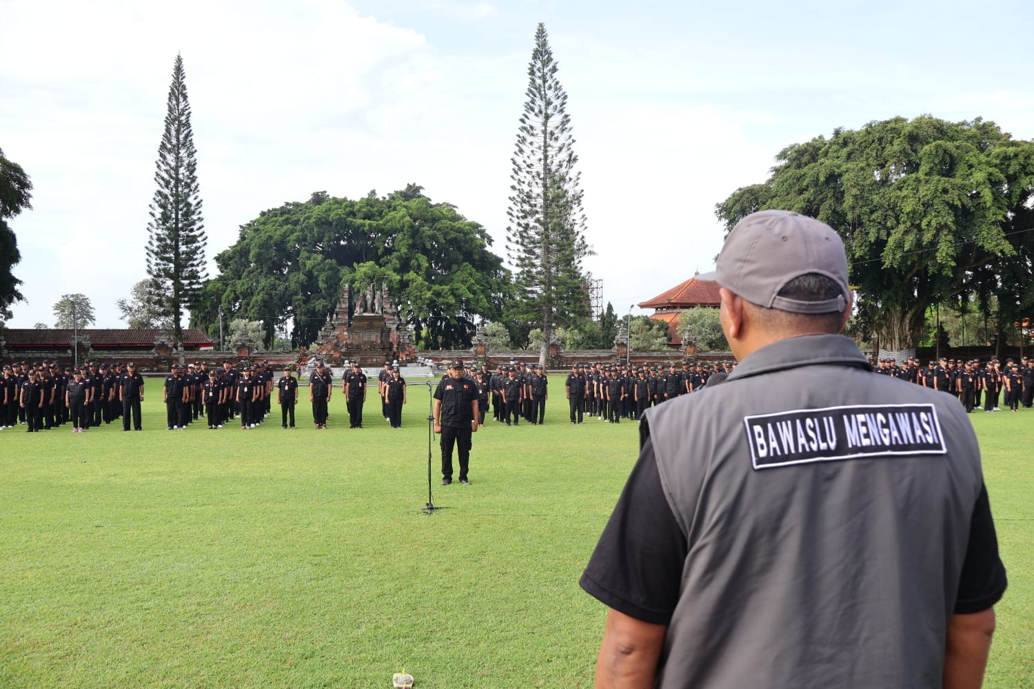 Apel Siaga Masa Tenang, Bawaslu Kabupaten Tabanan bersama Panwaslucam dan PKD se-Kabupaten Tabanan 