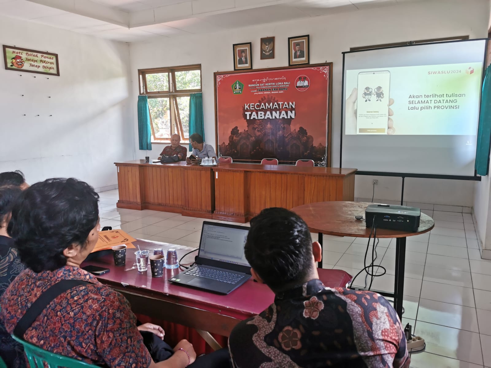 Simulasi SIWASLU, Bawaslu Kabupaten Tabanan hadir di Kecamatan Tabanan