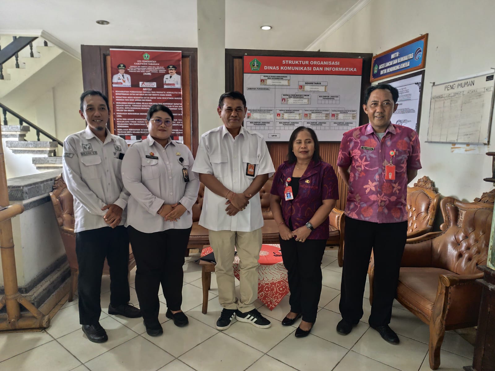 Koordinasi dengan Diskominfo Kabupaten, Rabu (19/8/2026).