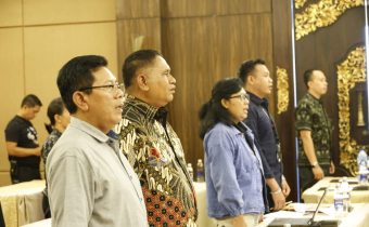 Bawaslu Kabupaten Tabanan mengikuti kegiatan Pra Rekapitulasi Suara oleh KPU Kabupten Tabanan