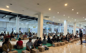 Pelipatan Surat Suara di Gudang Logistik KPU Tabanan, Bawaslu Kabupten Tabanan laksanakan Pengawasan