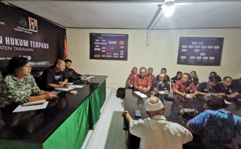 Anggota Panwaslucam se-Kabupaten Tabanan melaksanakan Rapat Koordinasi bersama Bawaslu Kabupten Tabanan