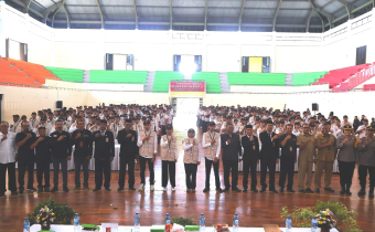 Bawaslu Kabupaten Tabanan dan Panwaslucam se-Kabupaten Tabanan, melantik 1.545 Anggota PTPS. 