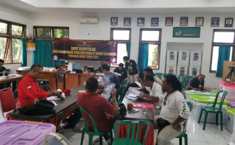 Kecamatan Tabanan melaksanakan penandatangan Berita Acara Pleno Rekapitulasi Surat Suara Tingkat Kecamatan oleh para Saksi Pemilu 