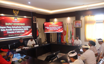Rakor Persiapan Pleno Rekapitulasi PDPB KPU Tabanan TW II (25/6/2026).