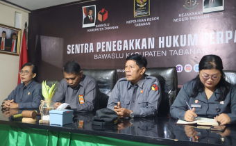 Rapat Koordinasi dan Evaluasi Bawaslu Tabanan (6/7/2026).